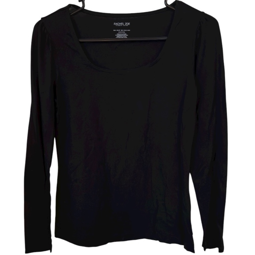 🌺RACHEL ZOE PIMA COTTON BLEND BLACK TOP